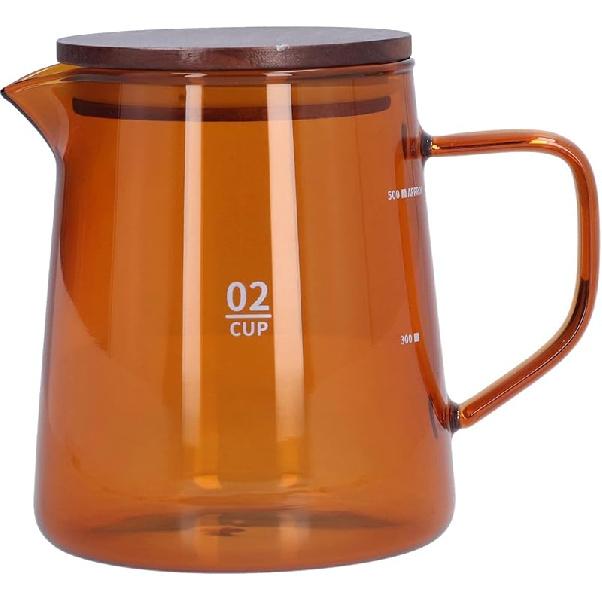 

Кофейник 500 мл, Жаропрочный боросиликатный стеклянный кофейник, Стеклянный чайник с деревянной крышкой, Бытовой чайник для дома и офиса (коричневый) коричневый