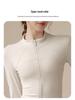 Women's Slim Fit Zip-Up Long Sleeve Yoga Top for Running & Fitness