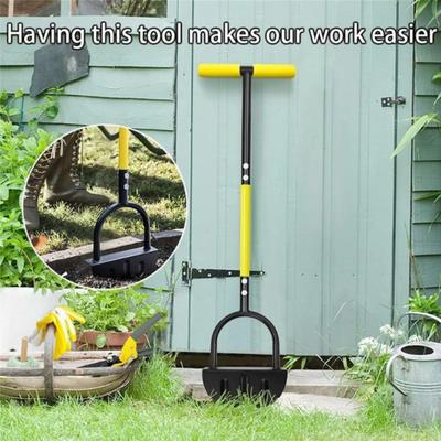 Heißer Verkauf Hand Rasenmäher Tragbar Manuell Trimmen Schaufel Halbmond Form T-Griff Griff Gartenkantenstecher Haushaltsgebrauch