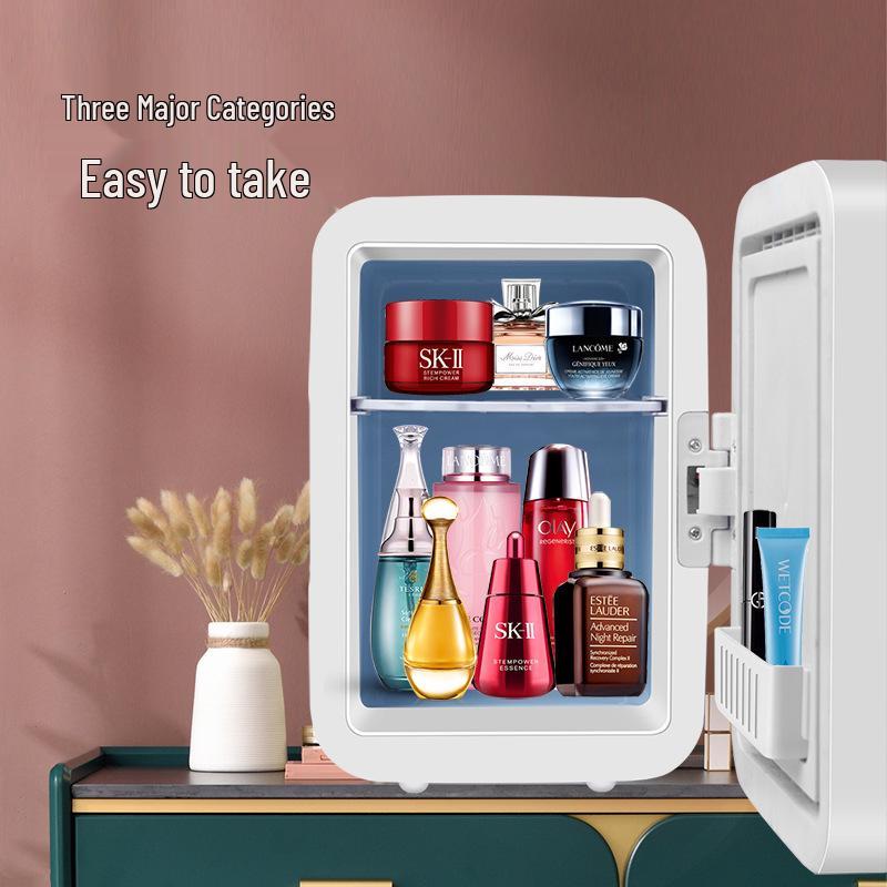 Portable 4L Mini Refrigerator for Skincare, Masks, and Drinks