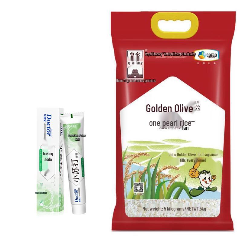 

Dr. Tooth Baking Soda Toothpaste and Royal Granary Pearl Rice Bundle