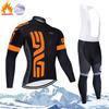 Winter Cycling Thermal Fleece Long Sleeve Set Men Women - Warm Breathable Bike Apparel