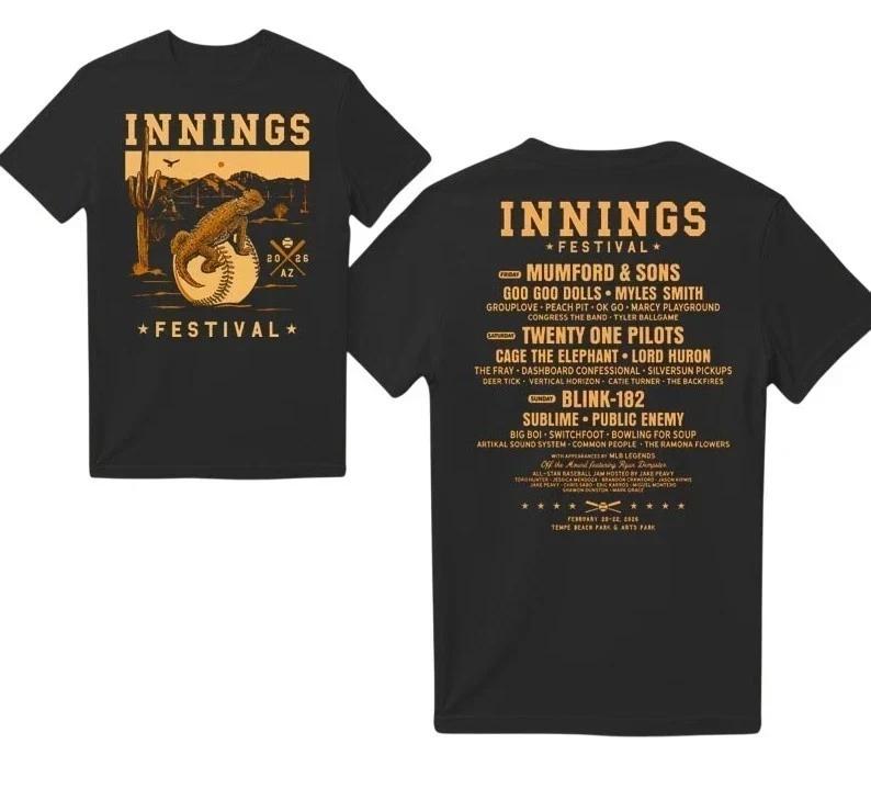 Innings Festival 2026 T-Shirt Desert Slider Lineup Tempe AZ XL