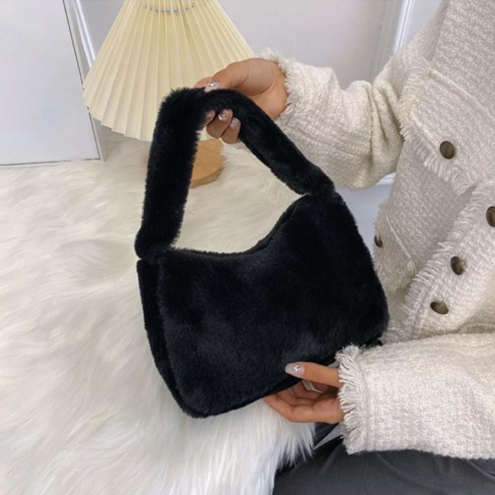 

Storage Leopard Print Plush Handbag Tote Bags Hand Purses Korean Underarm Bags Flower Pattern Leopard/Stripe Fluffy Storage Bag