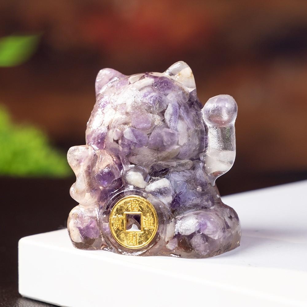 Crystal Waterstone Animal Ornament With Shell Accents For Office Desk Decor