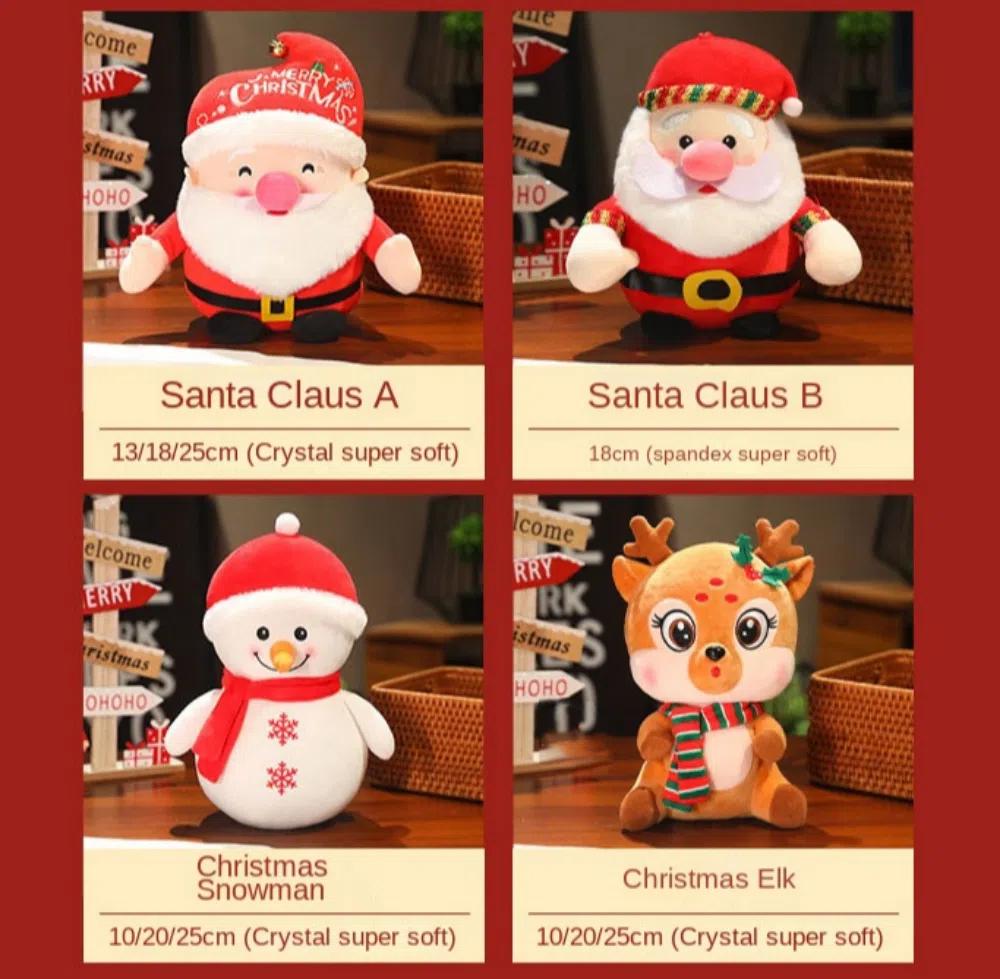 Plush Christmas Stuffed Plush Toys Christmas Tree 3D Stuffed Animals Elk Toy  Home