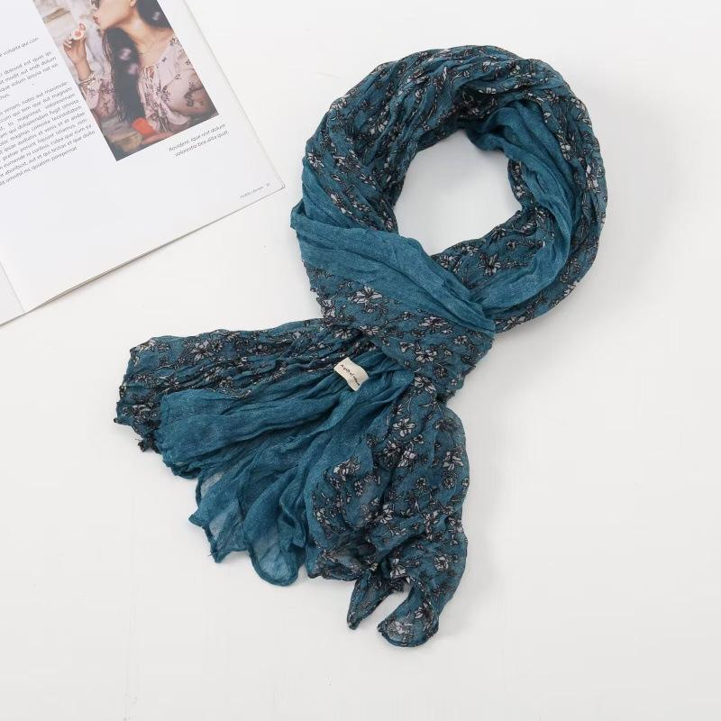 

Lightweight Cotton Linen Scarf Soft Breathable Fabric Thin Layered Design Comfortable Wrap for Year Round Use Fashionable Style Versatile Accessory One size