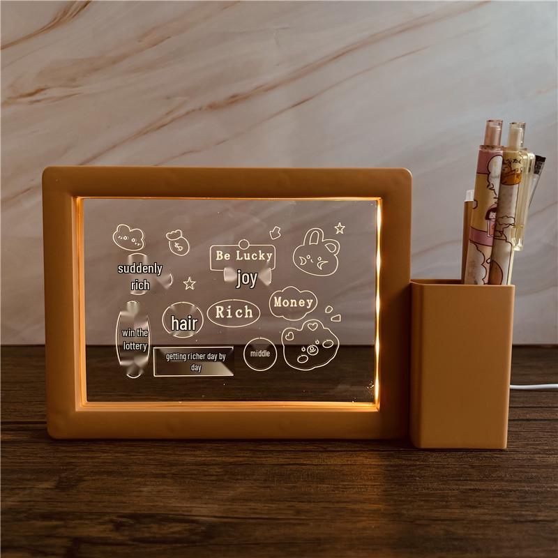 3D Photo Frame Pen Holder Night Light – Creative Graduation or Birthday Gift for Teachers and Classmates