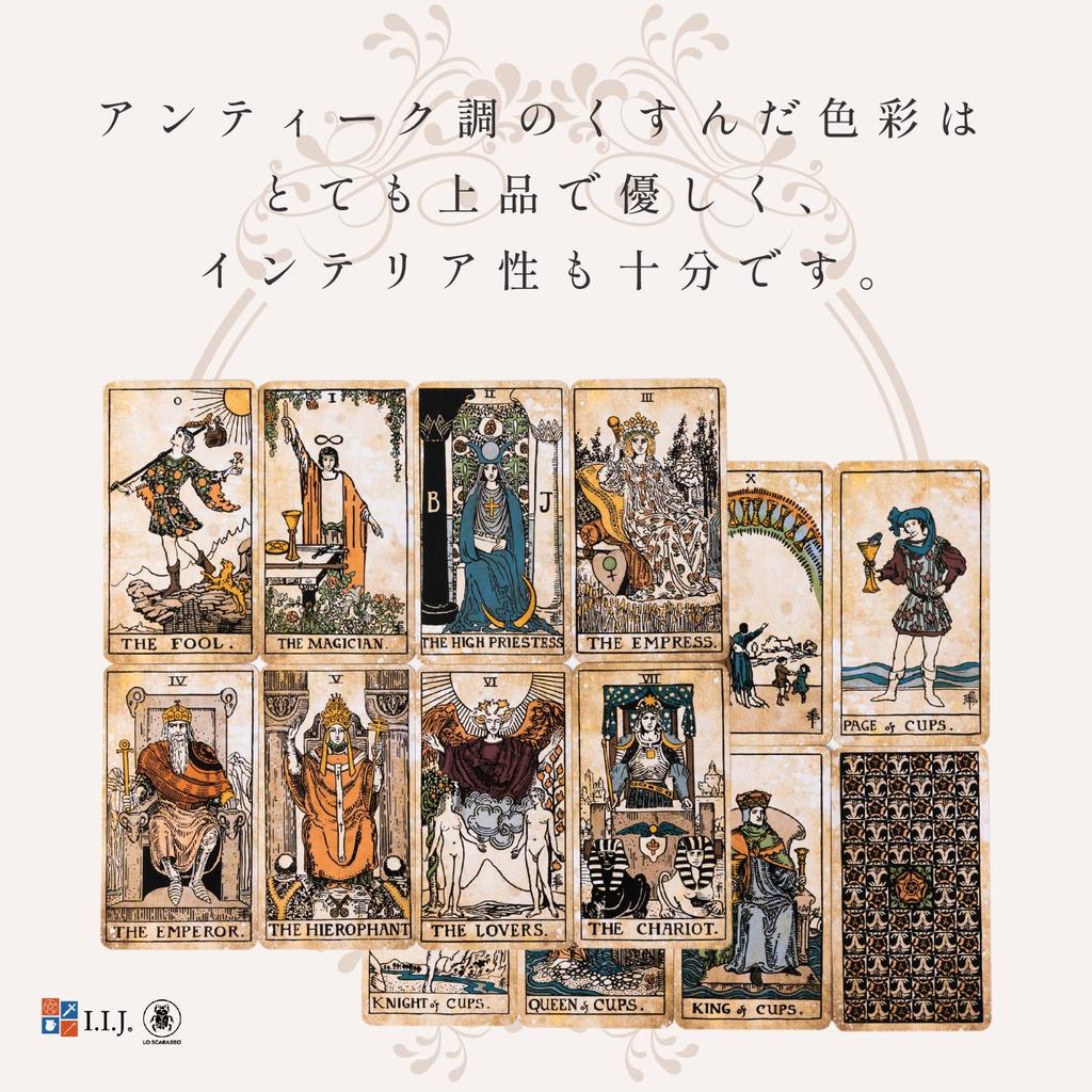 Tarot Vintage Waite Edition Tarot Authentic Tarot Reading with Japanese Instructions I.I.J 78-Card Cards,