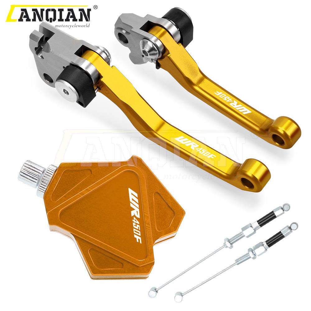 WR450F Dirt Bike Brake Clutch Levers Stunt Clutch Easy Pull Cable System Set For YAMAHA WR 450 F 2001-2023 Motocross Accessories