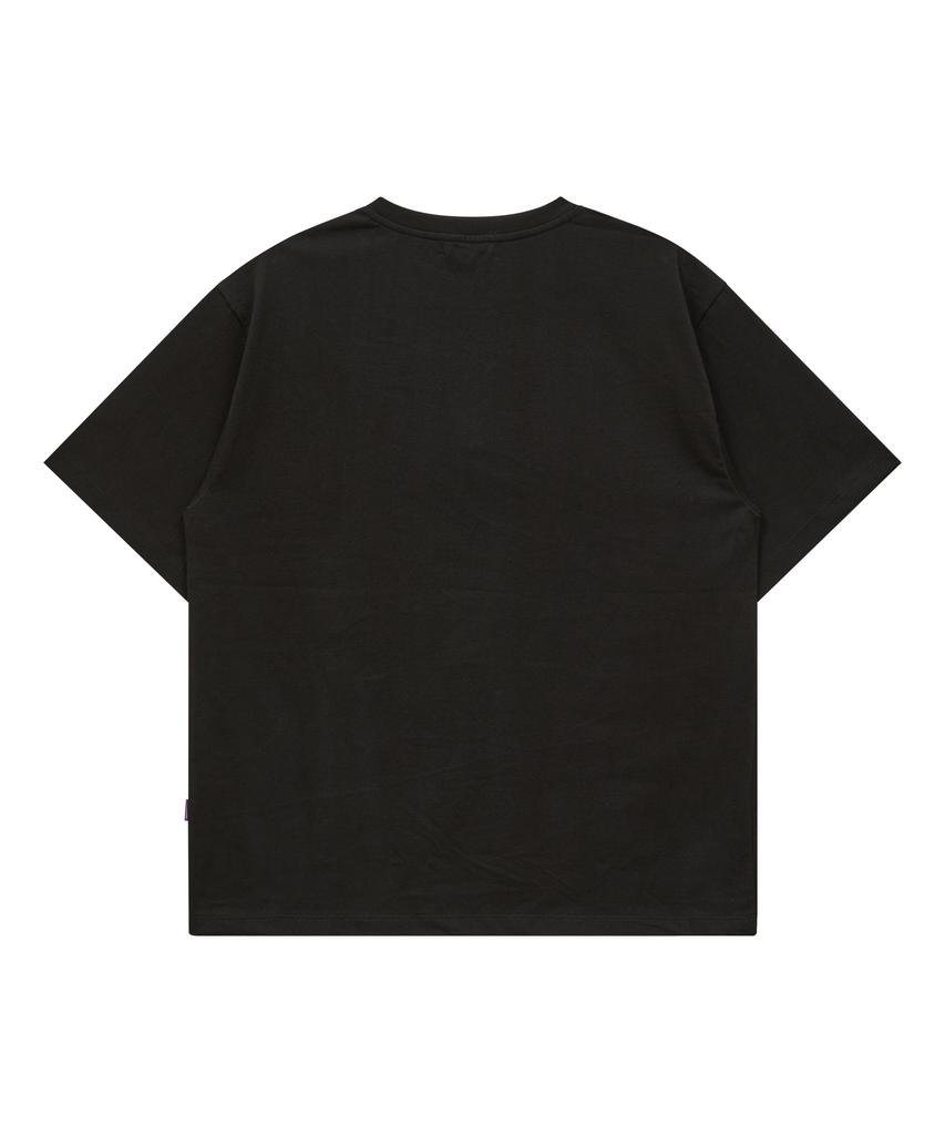 HOODHOOD Alien Slogan Short Sleeve T-Shirt Black