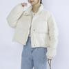 Solid-Color Minimalist Thickened Women's Short-Length Stand-Up Collar Thickened White Duck Down Puffer Jacket