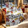 Custom Name Personalized PAW Patrol Print Blanket, Home Decor, Bedroom, Sofa, Camping, Couch, Gifts for Birthday Christmas