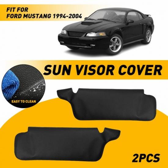 Sun Visor Replacement Cover Driver Passenger Black For 1994-2004 Ford Mustang