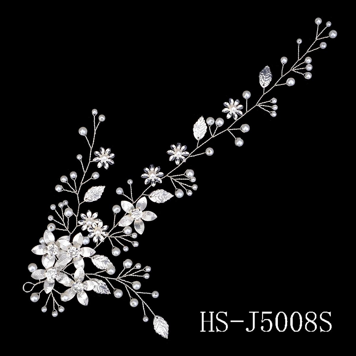 

Handmade Blossom Headpiece Pearl Rhinestone Bridal Wedding Hair Bands Vine Metal Leaf Flower Headpiece Jewelry Hair Accessories