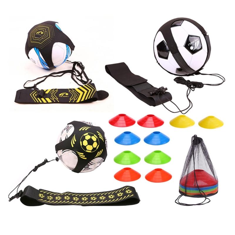 Football Trainer, Football Kick Throw Solos Practice Training Aids Control Skill Adjusted Waist Belt for Kids and Adults