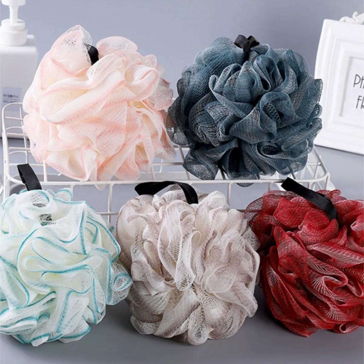 

Роскошный большой супермягкий отшелушивающий шарик для ванны и душа для женщин