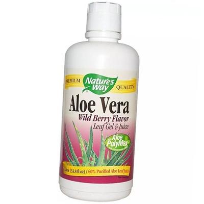 Gel y jugo de hojas de aloe vera, Aloe Vera Leaf Gel & Juice, 1000ml Baya del bosque (71344076)