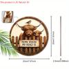 Willkommensschild aus Holz mit Hochlandrind-Design - Rustikale dekorative Plakette für Bauernhaus, Haustür, Verandadeko - Ideale Geschenke für die Familie