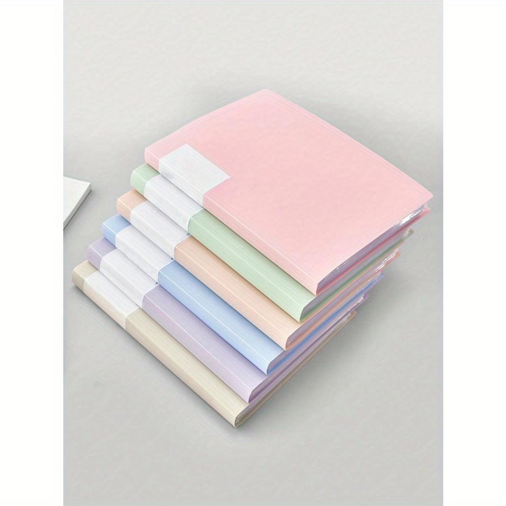 A4 File Folder, 30-Sheet Transparent Insert Document Organizer Binder, Student Specific Paper/Exam Material Storage Collection Back To School