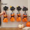 Wall Mounted Organizer for Holiday Wooden Spider Hook Keys Hat Towel, Cute Cartoon Black Decorative Fun Shape Hooks Hanger, Gothic Key Entryway