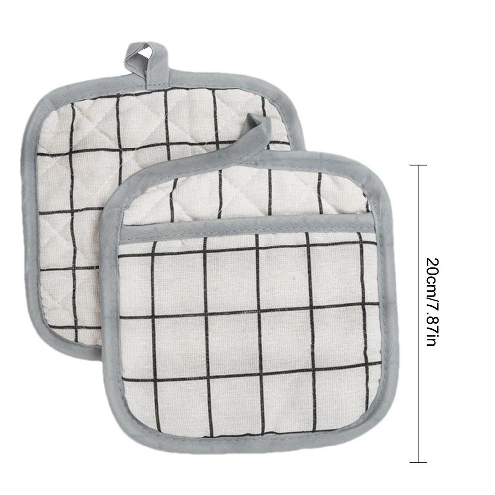 Kitchen Potholders Pad And Stove Oven Gloves Heat Resistant Thermal Anti-heat Take  Pot Cooking Baking Gloves Insulation Pad
