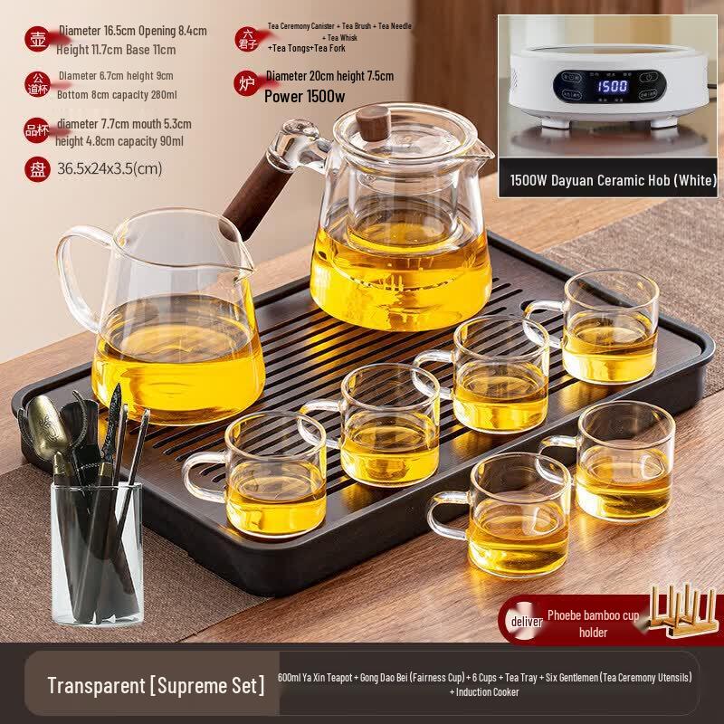 Luxury Glass Tea Set with Auto-Refill