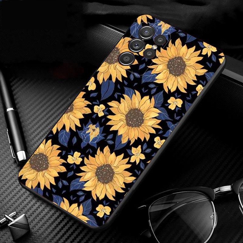 Capa de celular Sunflower para Samsung S24 S23 S22 S21 S20 Ultra S20 S22 S21 S10E S20 FE S24 Plus