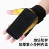 Mens Half-Finger Gym Gloves Weightlifting Cycling Training Anti-Slip Breathable Goat Leather Workout Protection