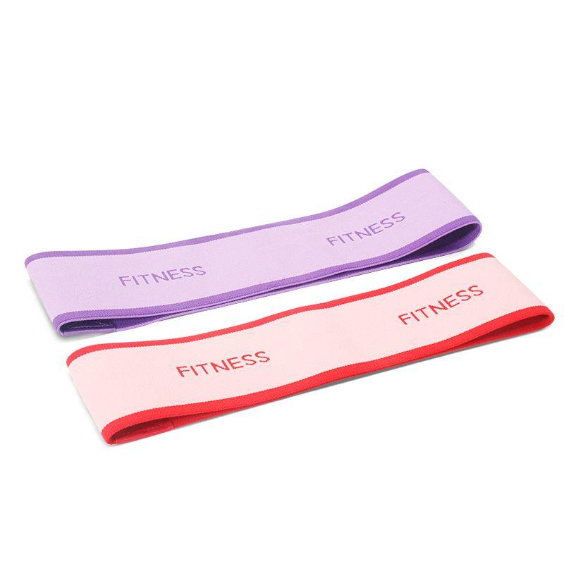 

Elastic Band Resistance Band Hip Training Equipment Knitting Elastic Force Circle Fitness Female Squat Hip Yoga Strength Training Double Pink + Purple/Pair/30+60 Pounds