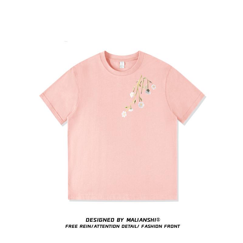 Women's Plus Size Retro Black Cotton Short Sleeve T-shirt with Trendy Loose Fit