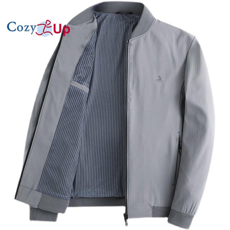 Cozy Up Mantel lässig männlich Reißverschluss Taschen Jacken Slim Fit Bomberjacke Männer Jaqueta Masculina