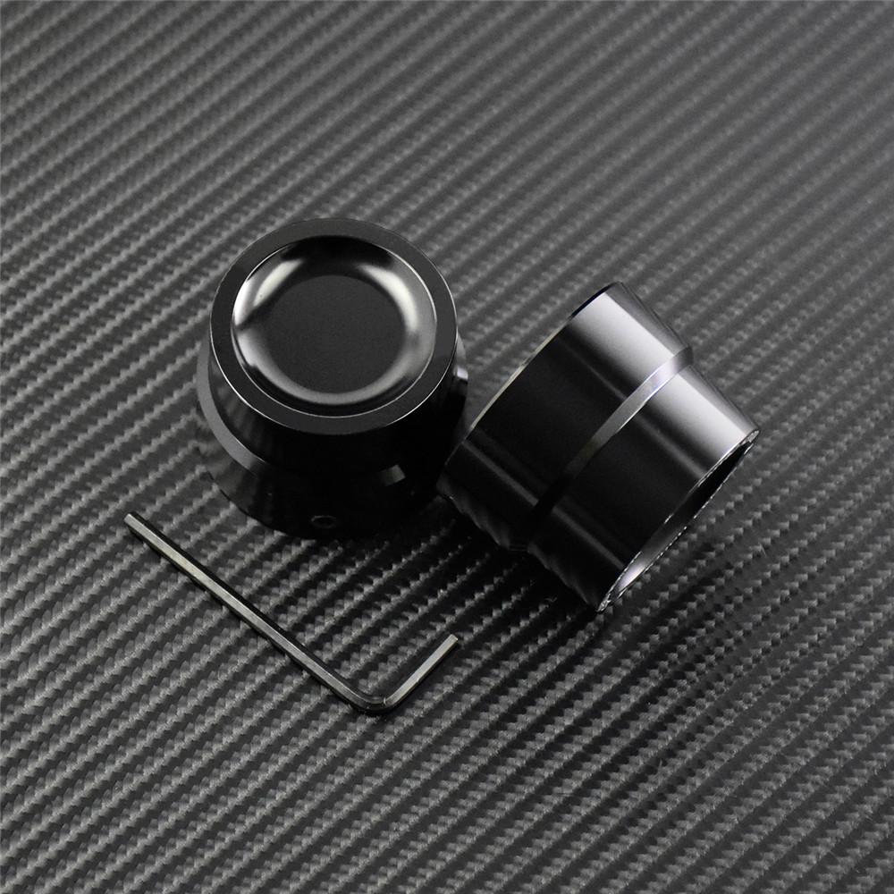 4pcs Motorcycle Front & Rear Axle Nut Covers Caps Black For Harley Sportster XL Dyna Fat Bob FXDF Touring Electra Glide Softail