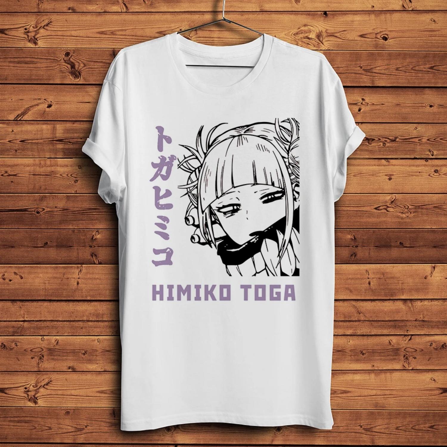 

2026 New Casual MHA Himiko Toga Cross My Body Funny Anime T Shirt Men Summer New White Short TShirt Unisex Academia OTAKU Tee XXXXXL різнокольоровий