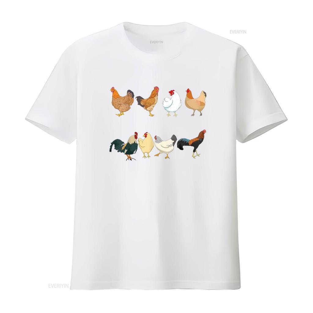 T-shirt Poulets Amateurs de Poulets Propriétaires Éleveurs s vintage Lavé mode Haut Pour le Quotidien Élégant homme Confortable