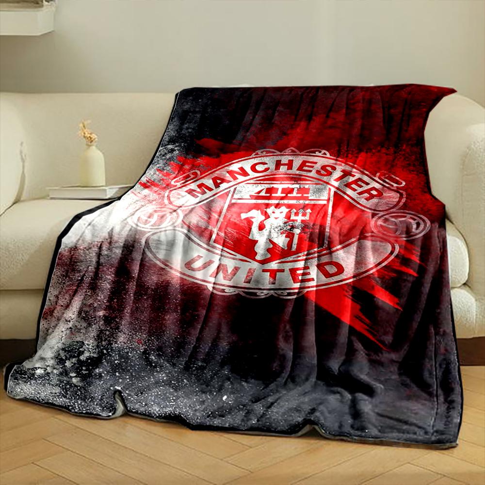 Manchester United Designed Flannel Blanket for Bedroom, Living Room, Sofa, and Nap