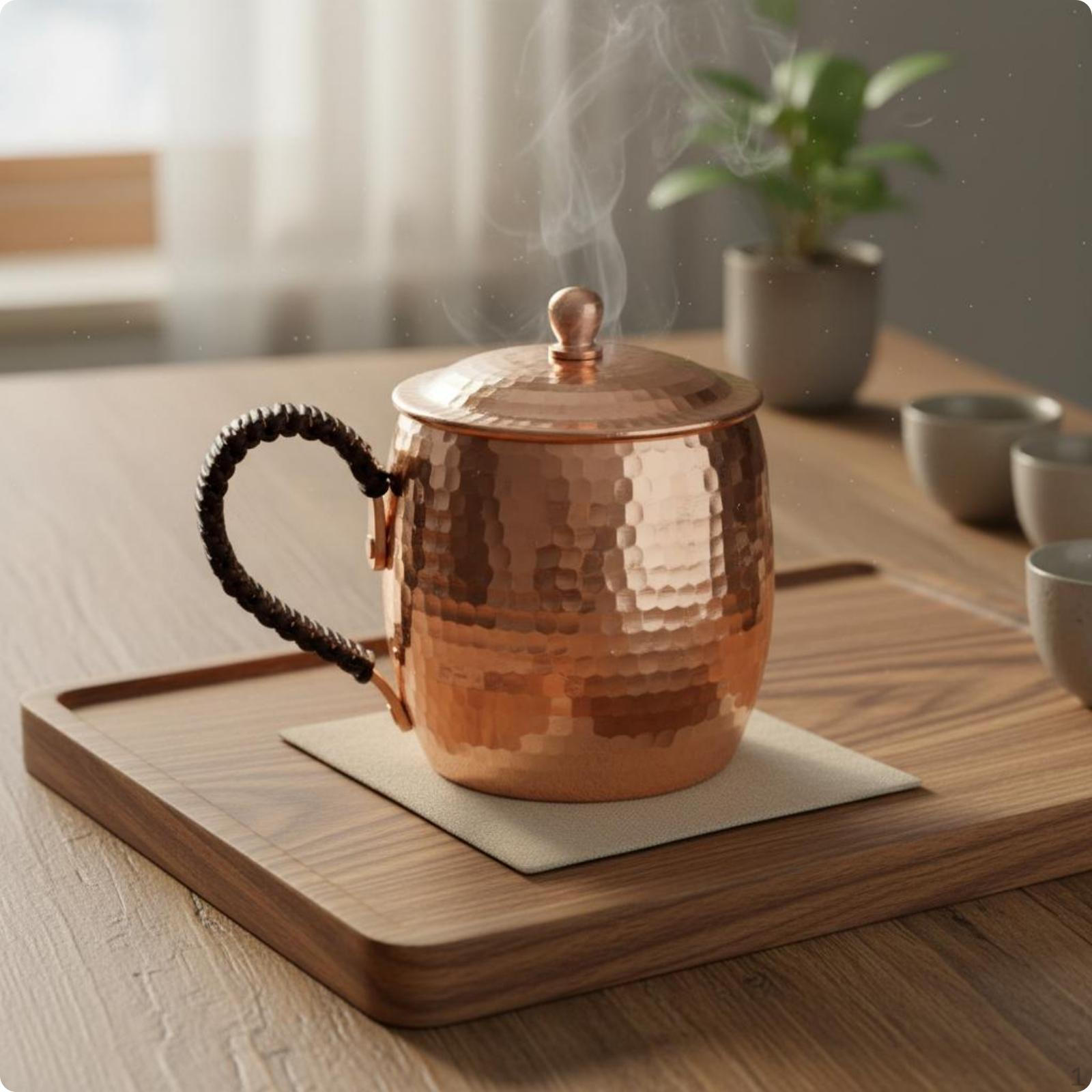 Handmade Copper Tea Cup Thickened Hammered Mug for Gifts 150 Handmade Cup 150