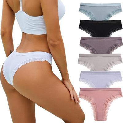Women's Cotton Panties Girls Letter Thongs Brazilian Pantys Sexy Lace Underwear For Woman Lingerie