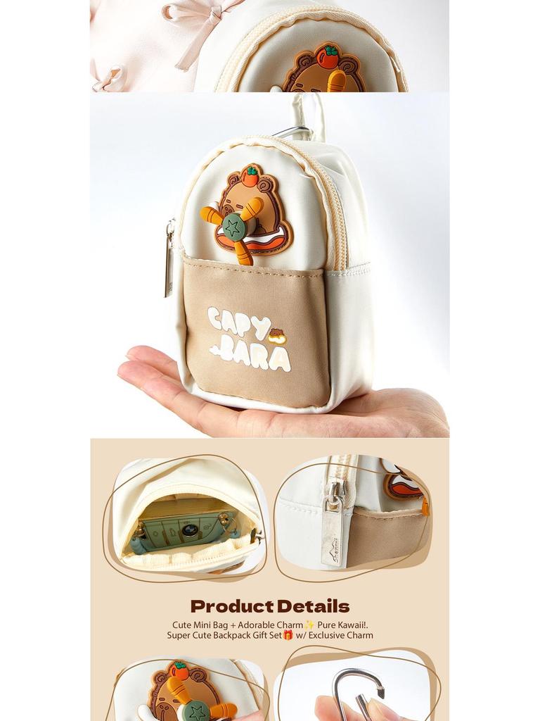 Children's Cartoon Coin Purse & Mini Backpack Keychain - Cute Earphone Bag & Card Holder