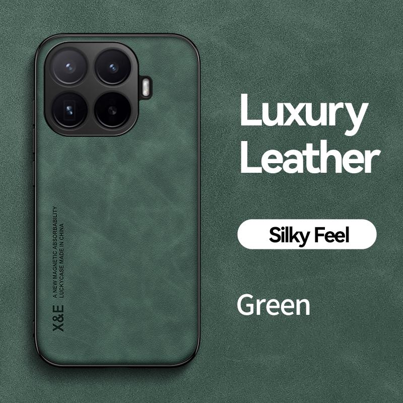 KEYSION Luxury Retro PU Leather Phone Case for Xiaomi 17T Pro 5G Soft Silicone+PC Shockproof Phone Back Cover for Xiaomi 17T