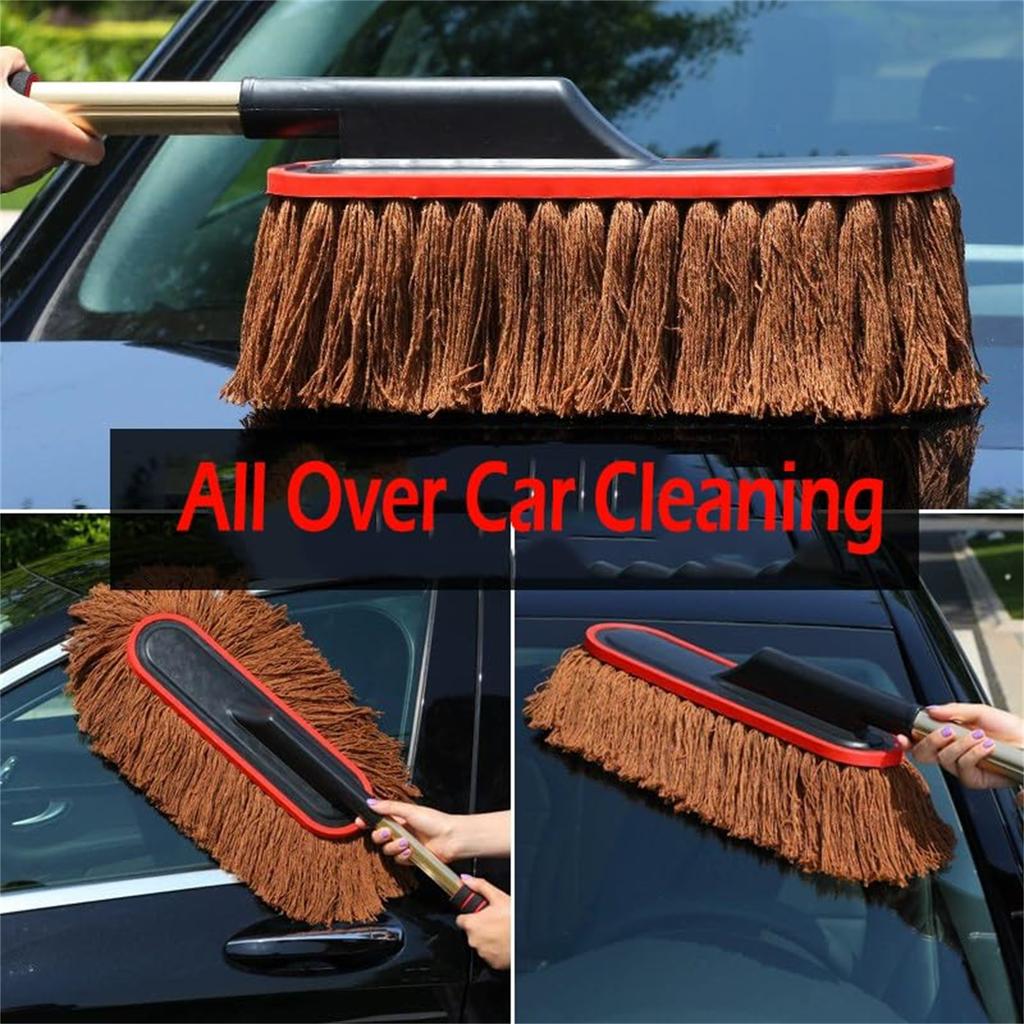 Car Duster Exterior Soft Vehicle Cleaning Brush Scratch Free Mop Extendable Handle Removal Brush