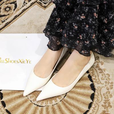 Minimalist Commuter Women's Shoes Shallow Mouth Pointed Head Thin Heel, Mid Heel Professional OL Single Shoes