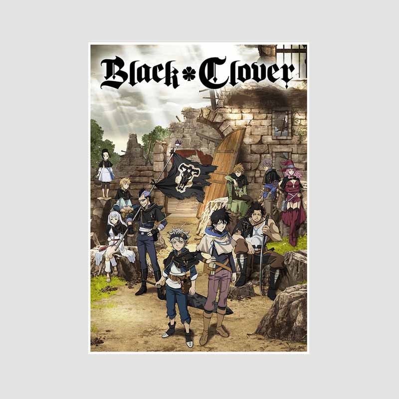 

DIY Bar Home Decor Mural Белая бумага Классика Аниме Черный клевер Ями Постеры HD Печать Украшение гостиной Живопись Картины Подарки 42x30cm