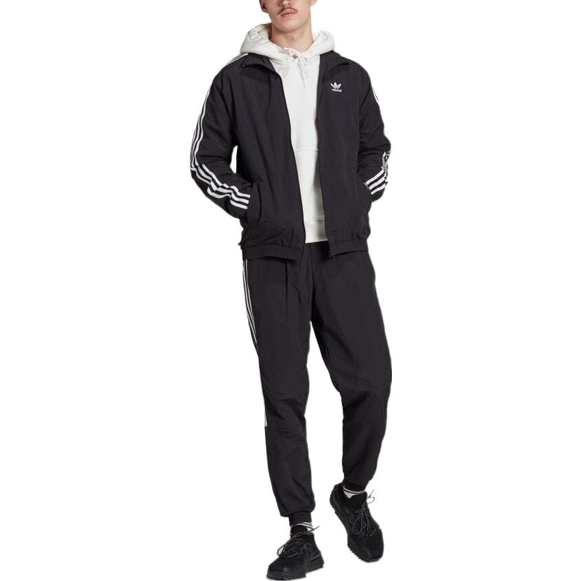 adidas Originals Trefoil Logo Randtryck Jacka Herr Ytterkläder Svart IA6359