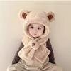 Cute Bear Hat & Scarf Set for Kids - Plush, Warm, Winter Style