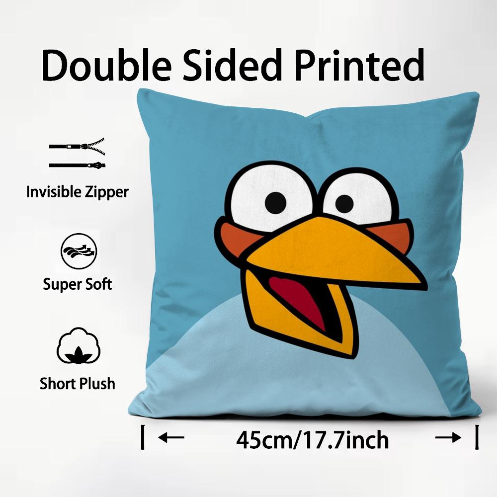 

Classic Game AAngry BBirds Cushion Cover Plush Fabric Soft DoubleSided Printed Sofa Warm Winter Home Child Gift Pillow Case 30X30cm
