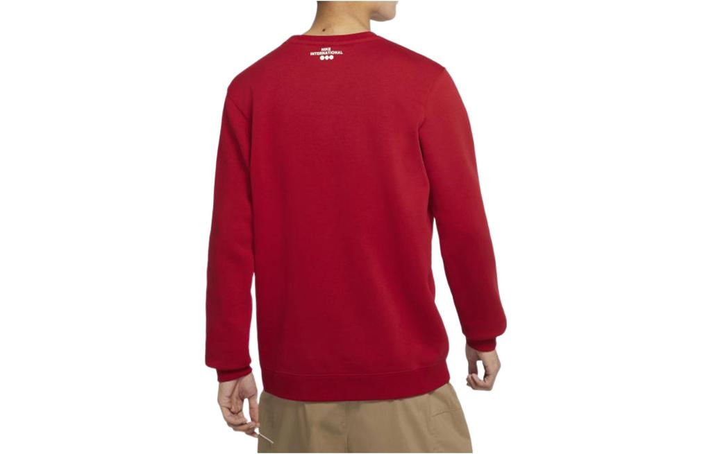 Nike Sweatshirts Men's Red Crew Neck Moderate Regular DR7829-687