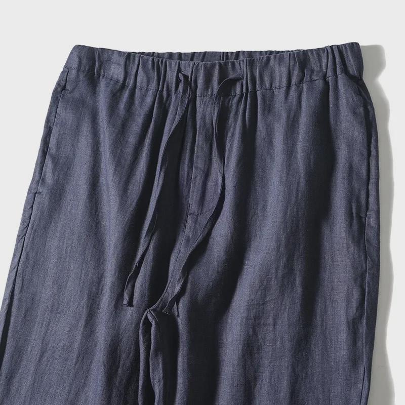 Premium Linen Japanese Loose Straight Casual Cropped Pants - Breathable, Comfortable, and Versatile.