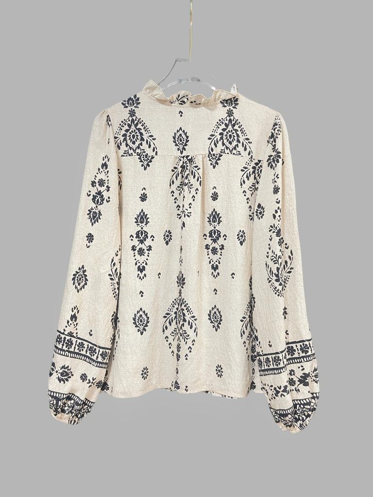 Women's Spring/Summer Shirt Elegant Long-Sleeved Shirt Women's Top Vacation Beach Shopping