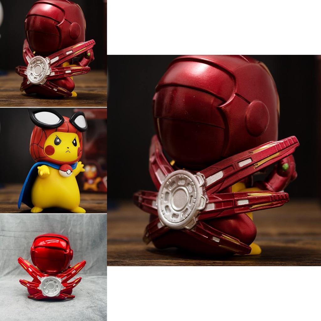 Marvel Avengers Infinity War Captain America Figure Collection Pikachu Ornament